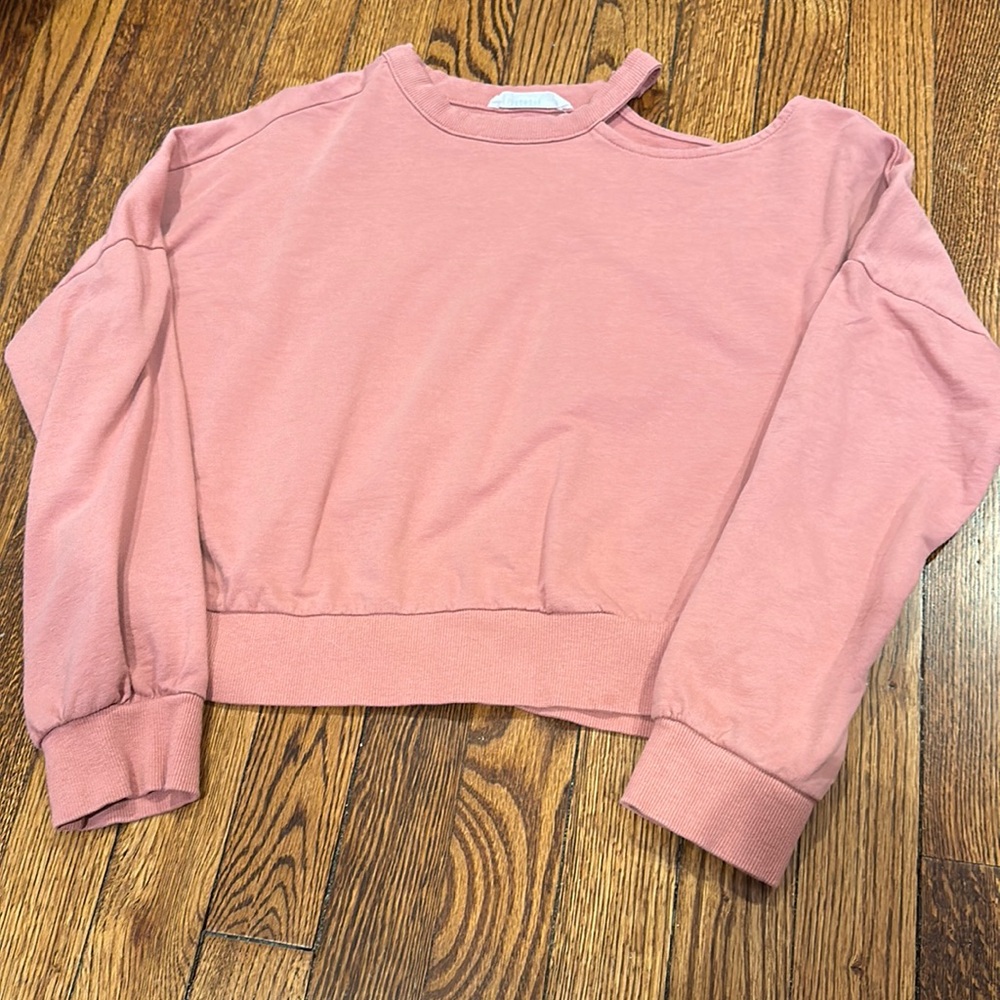 Blush pink off the shoulder sweater size XS